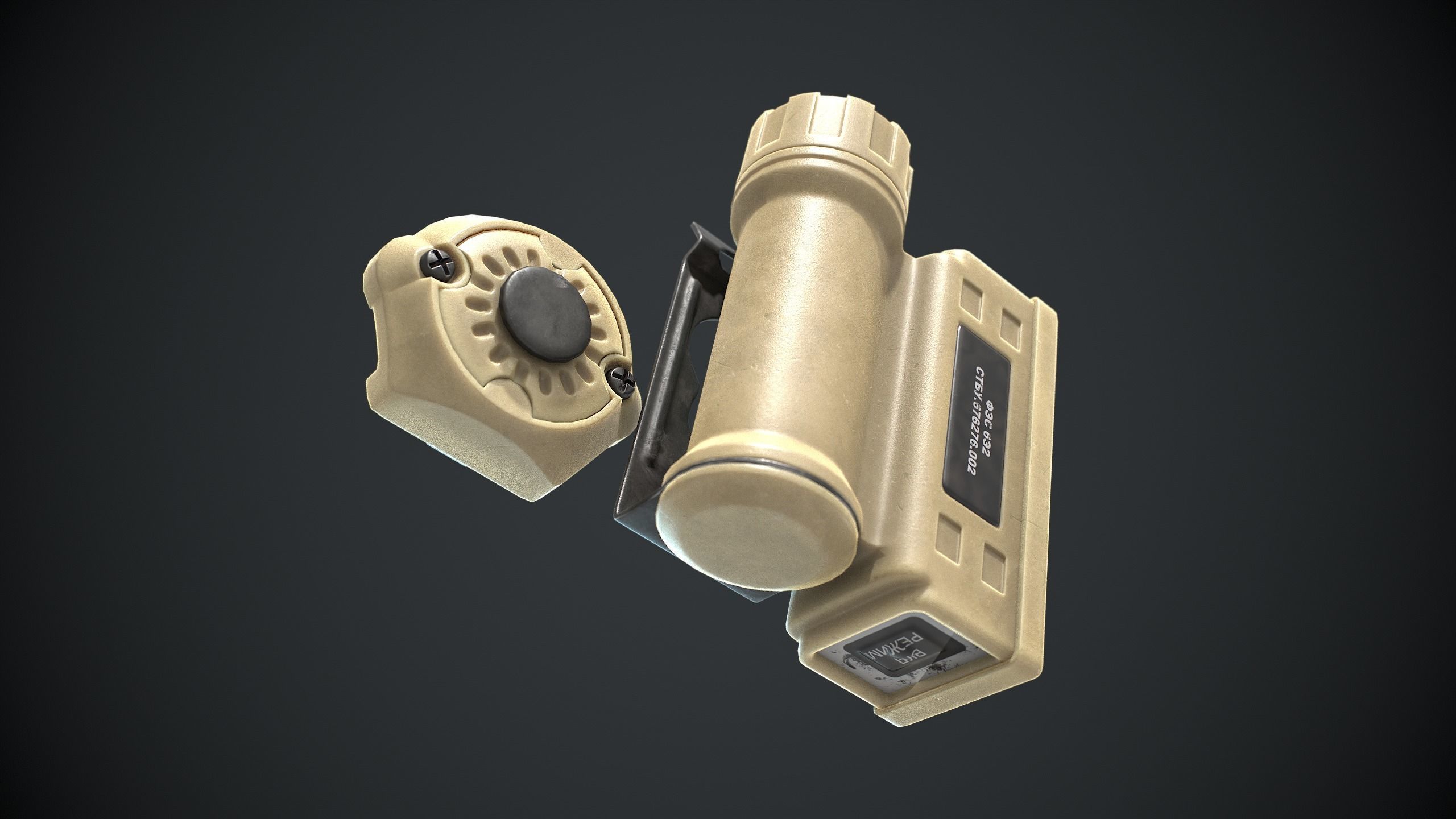 Tactical Light 6E2  Low-poly 3D model_8