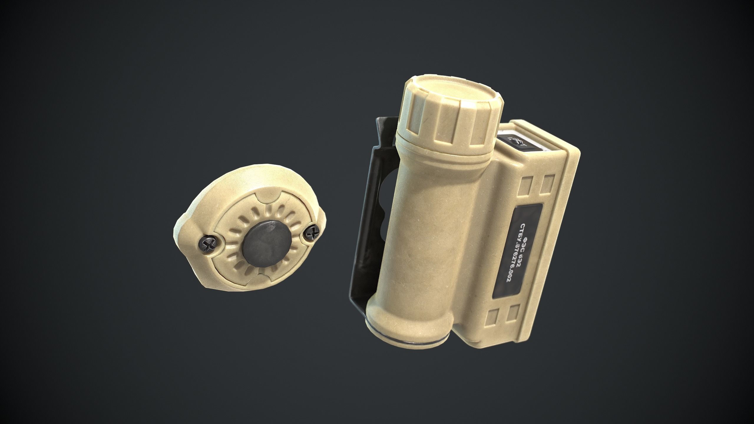 Tactical Light 6E2  Low-poly 3D model_5