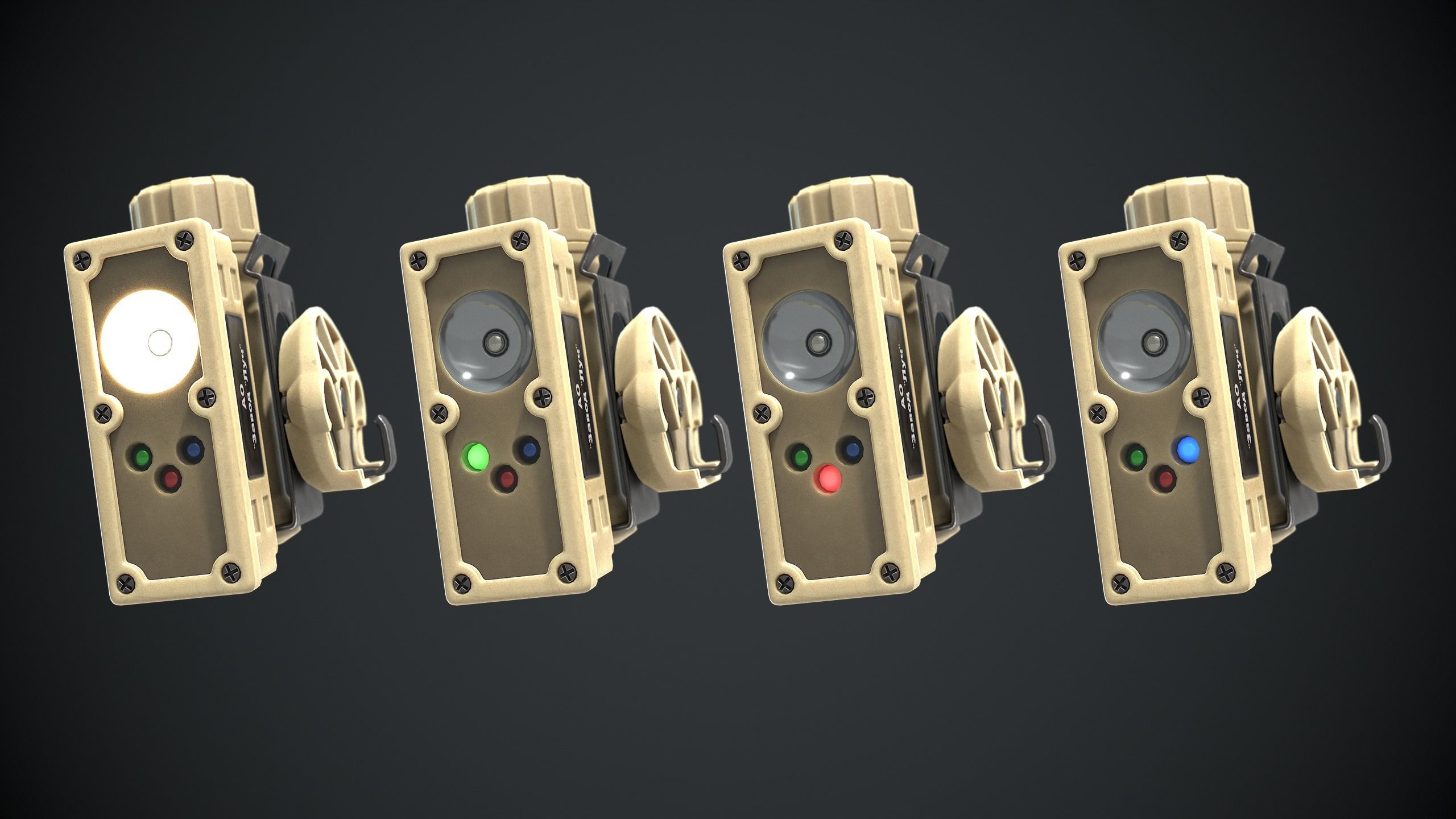 Tactical Light 6E2  Low-poly 3D model_2