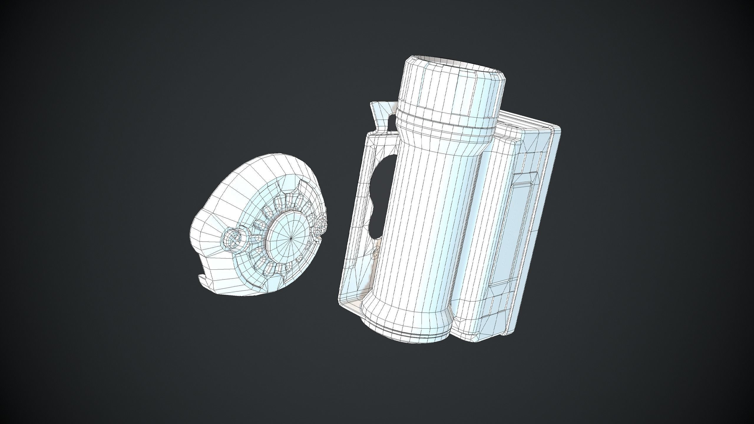 Tactical Light 6E2  Low-poly 3D model_11