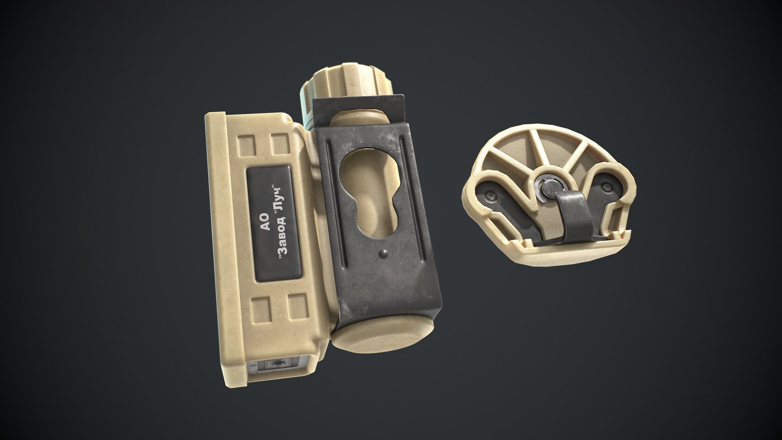 Tactical Light 6E2  Low-poly 3D model_6
