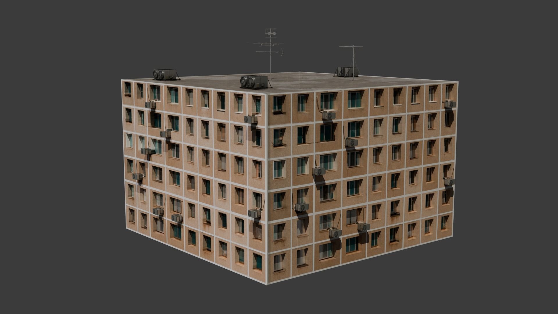 Apartment Low-poly 3D model_3