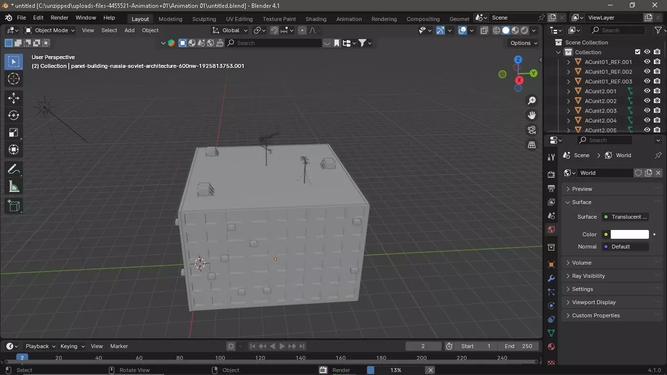 Apartment Low-poly 3D model_0