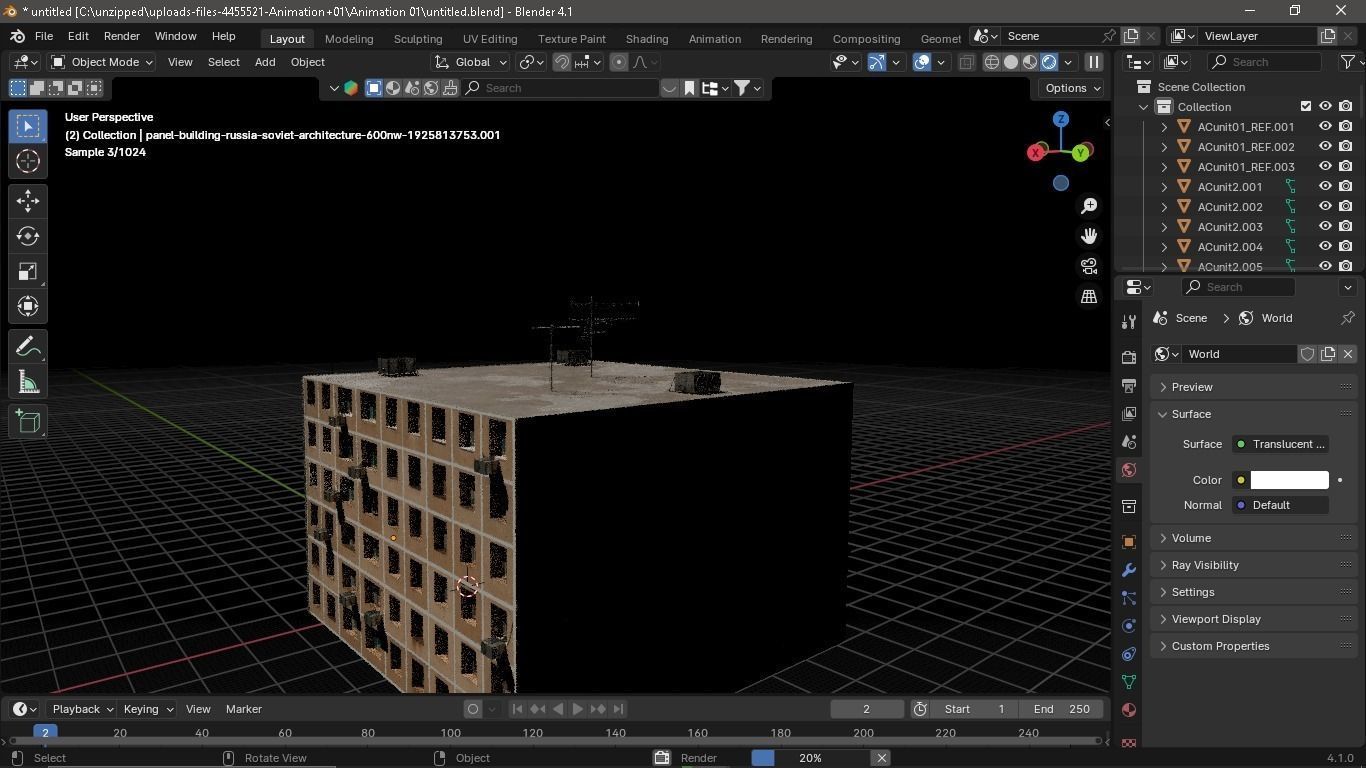 Apartment Low-poly 3D model_1