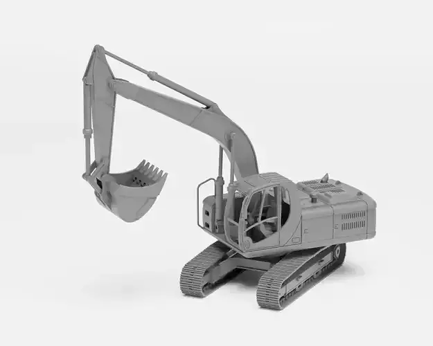 JCB Excavator - H0 scale construction equipment kit 3D print model