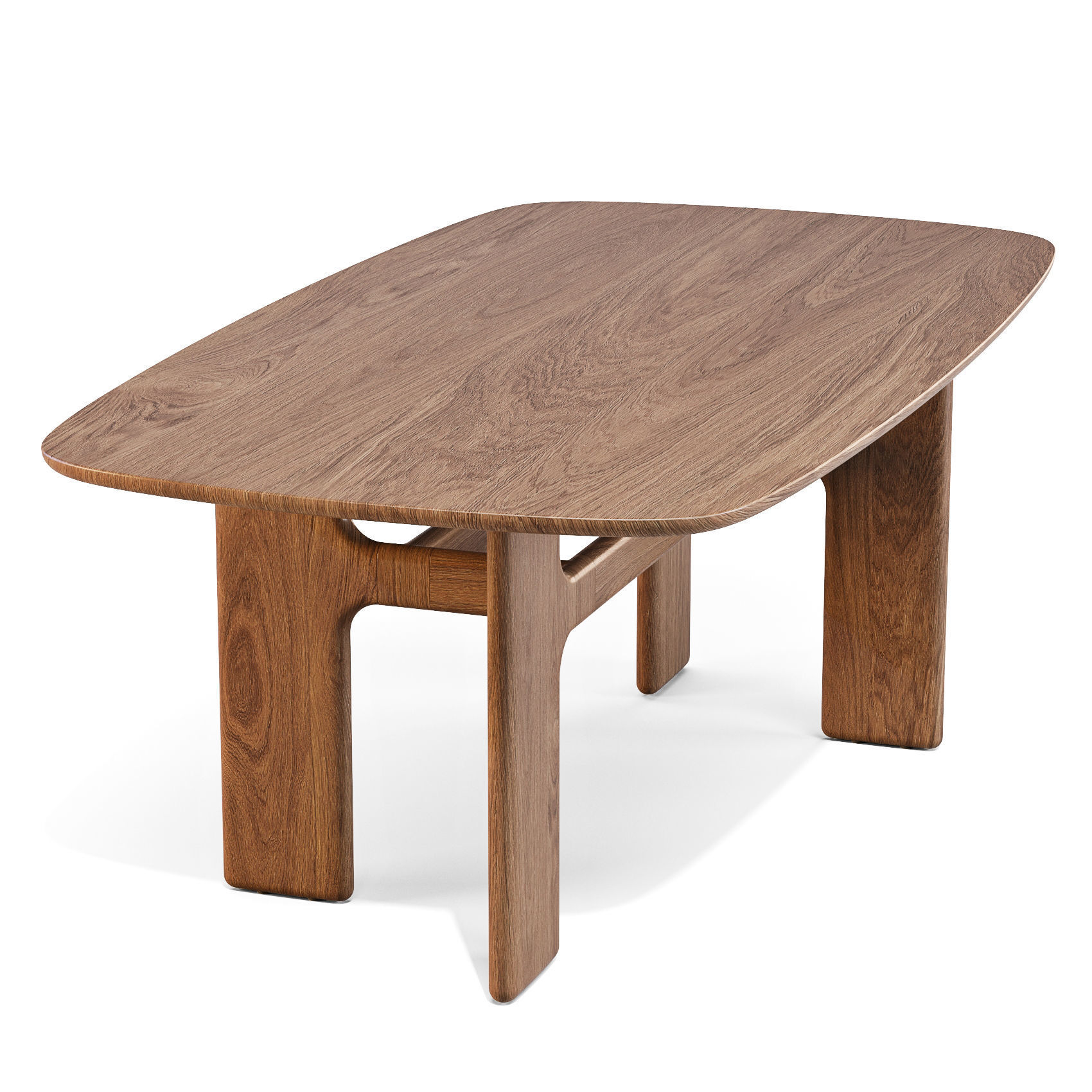 Bonaldo Hippos Wood - Dining Tables 3D model_1