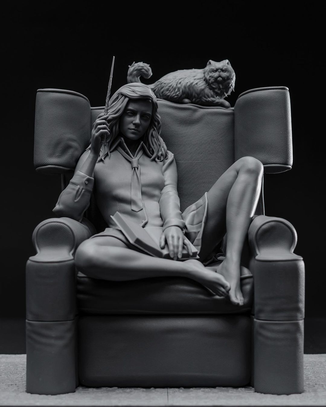 Hermione in the Common Room 3D print model_1