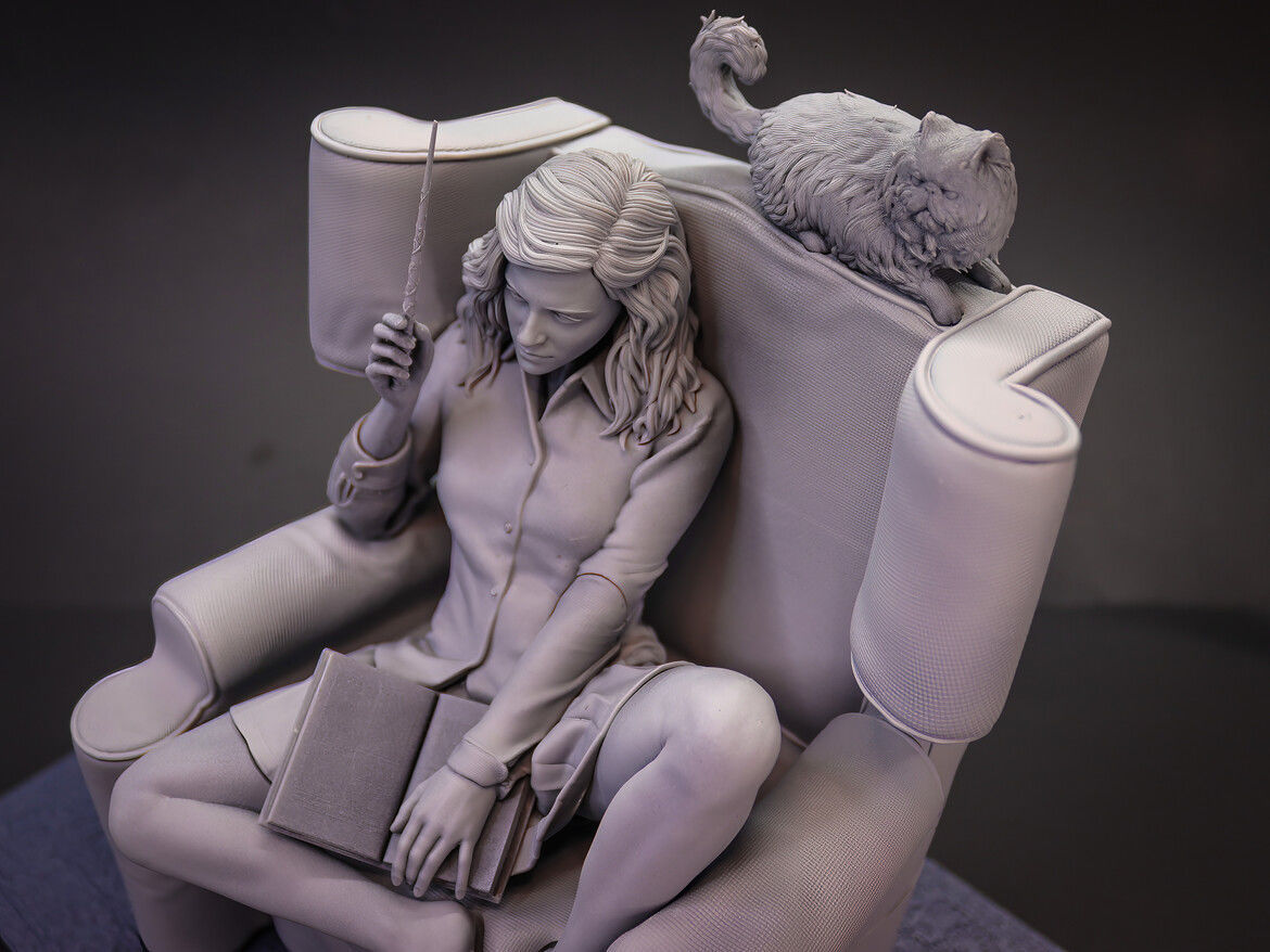 Hermione in the Common Room 3D print model_4