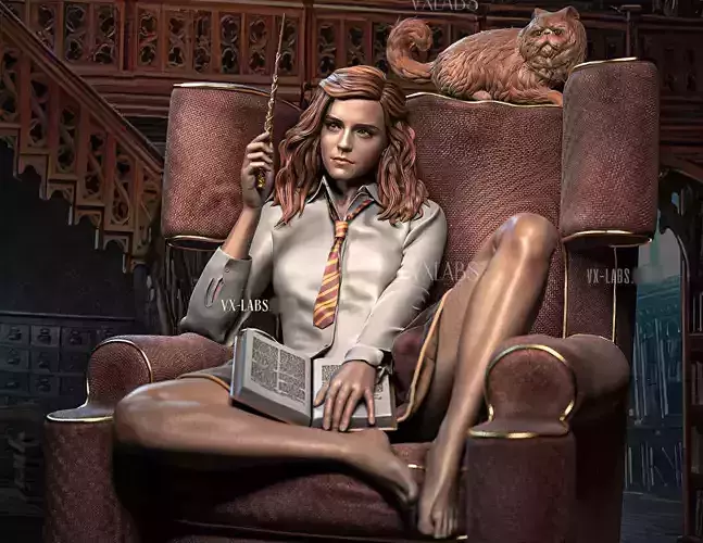 Hermione in the Common Room 3D print model