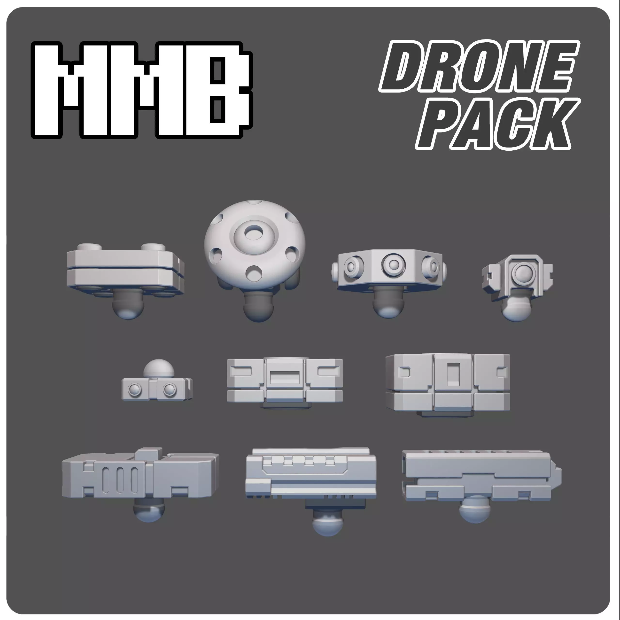 MMB Addon Drone pack 3D print model_0