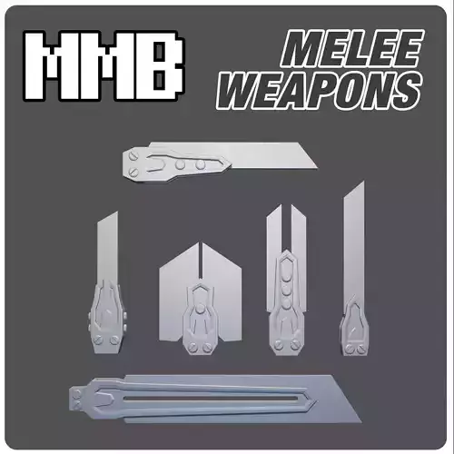 MMB Addon 6 Melee weapons 3D print model