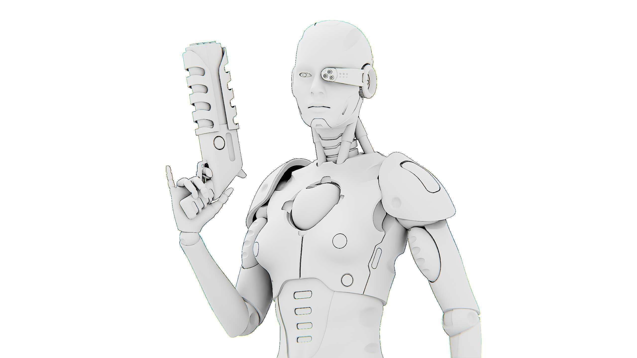 ANDROID GENESIS-X  Rigged for Unreal Engine - Unity - MIXAMO 3D model_34