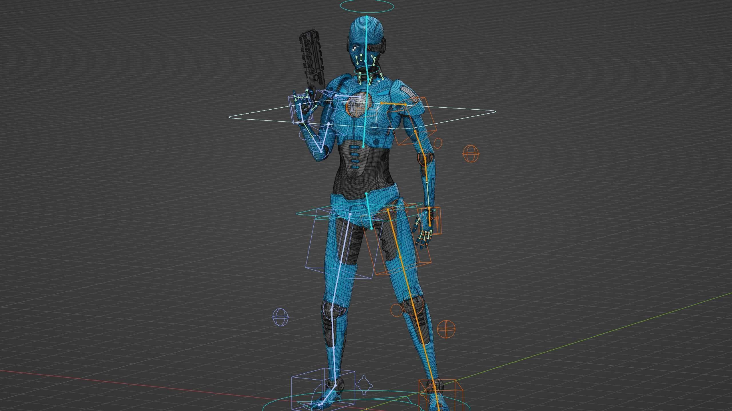 ANDROID GENESIS-X  Rigged for Unreal Engine - Unity - MIXAMO 3D model_37