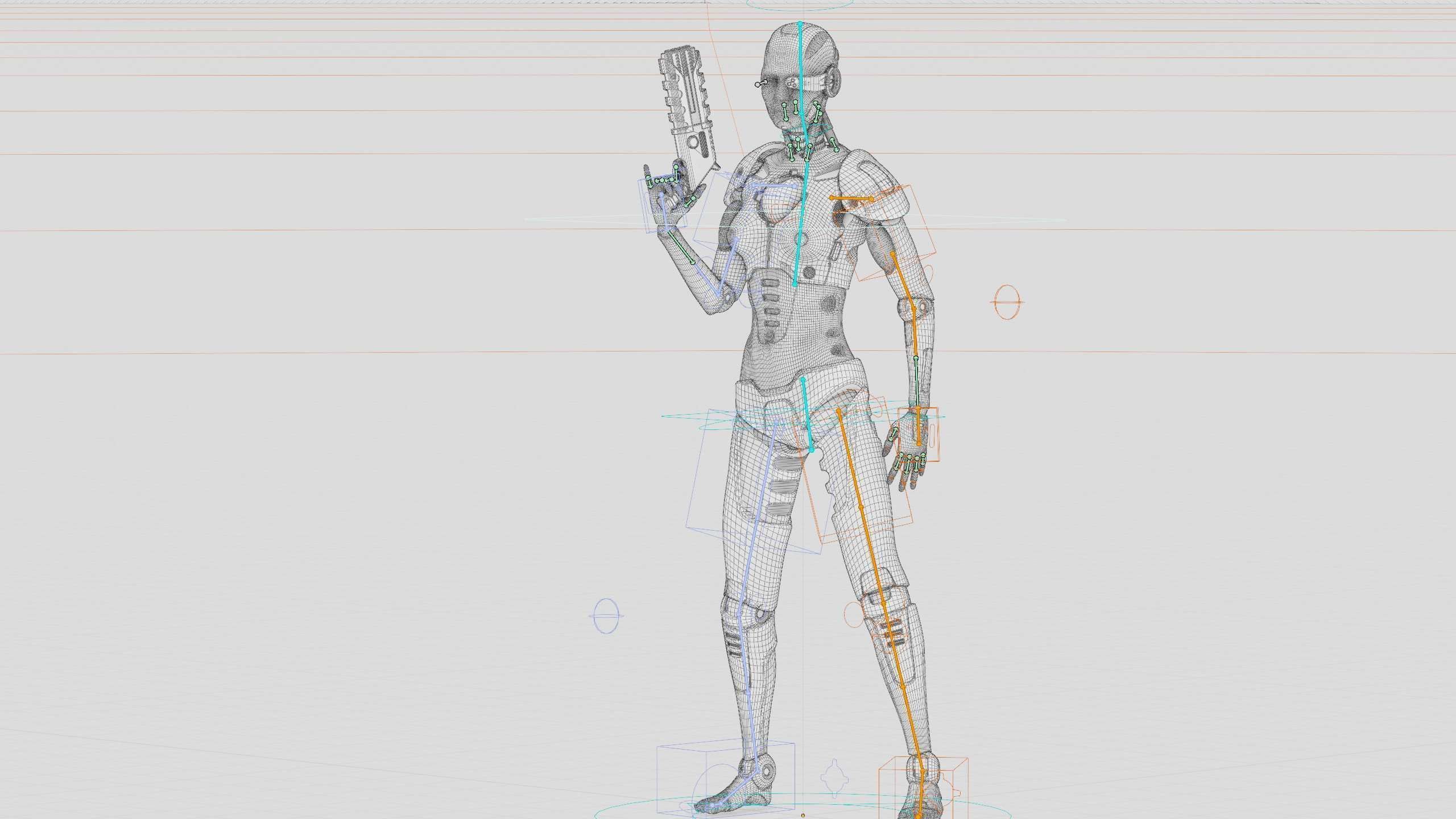ANDROID GENESIS-X  Rigged for Unreal Engine - Unity - MIXAMO 3D model_40