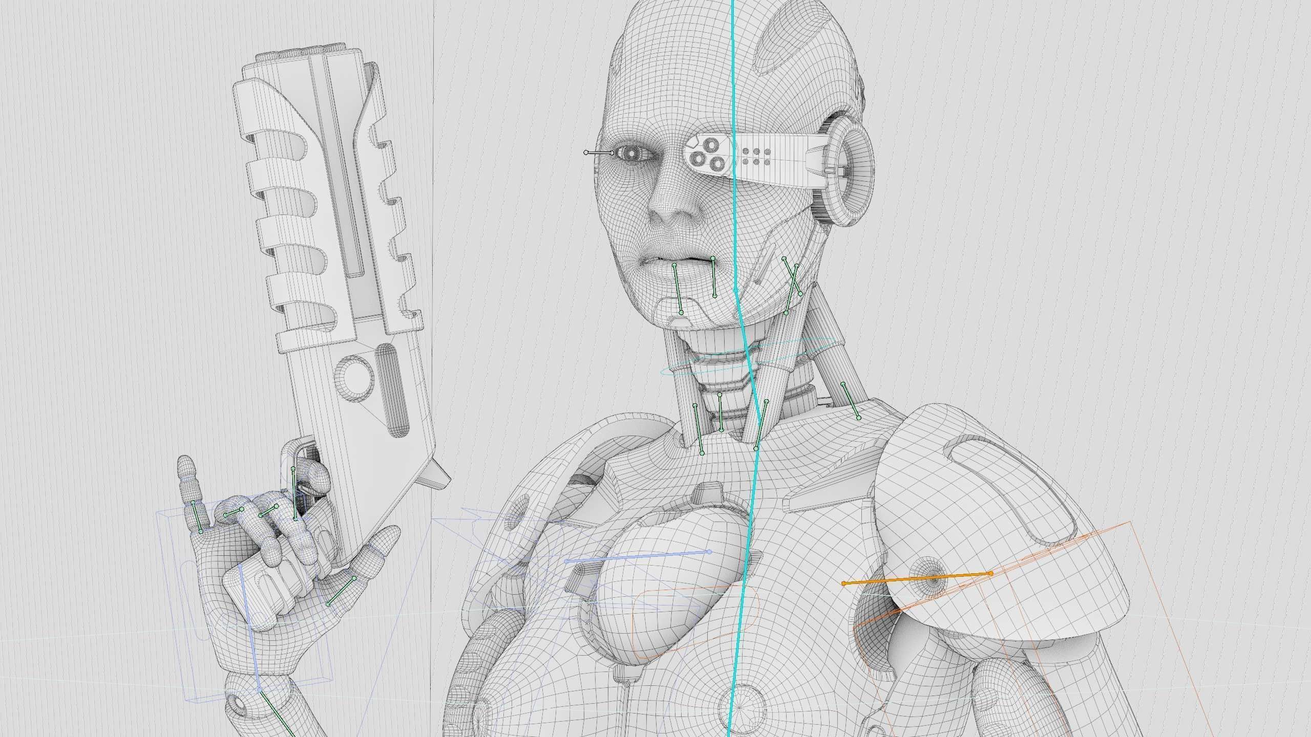 ANDROID GENESIS-X  Rigged for Unreal Engine - Unity - MIXAMO 3D model_42