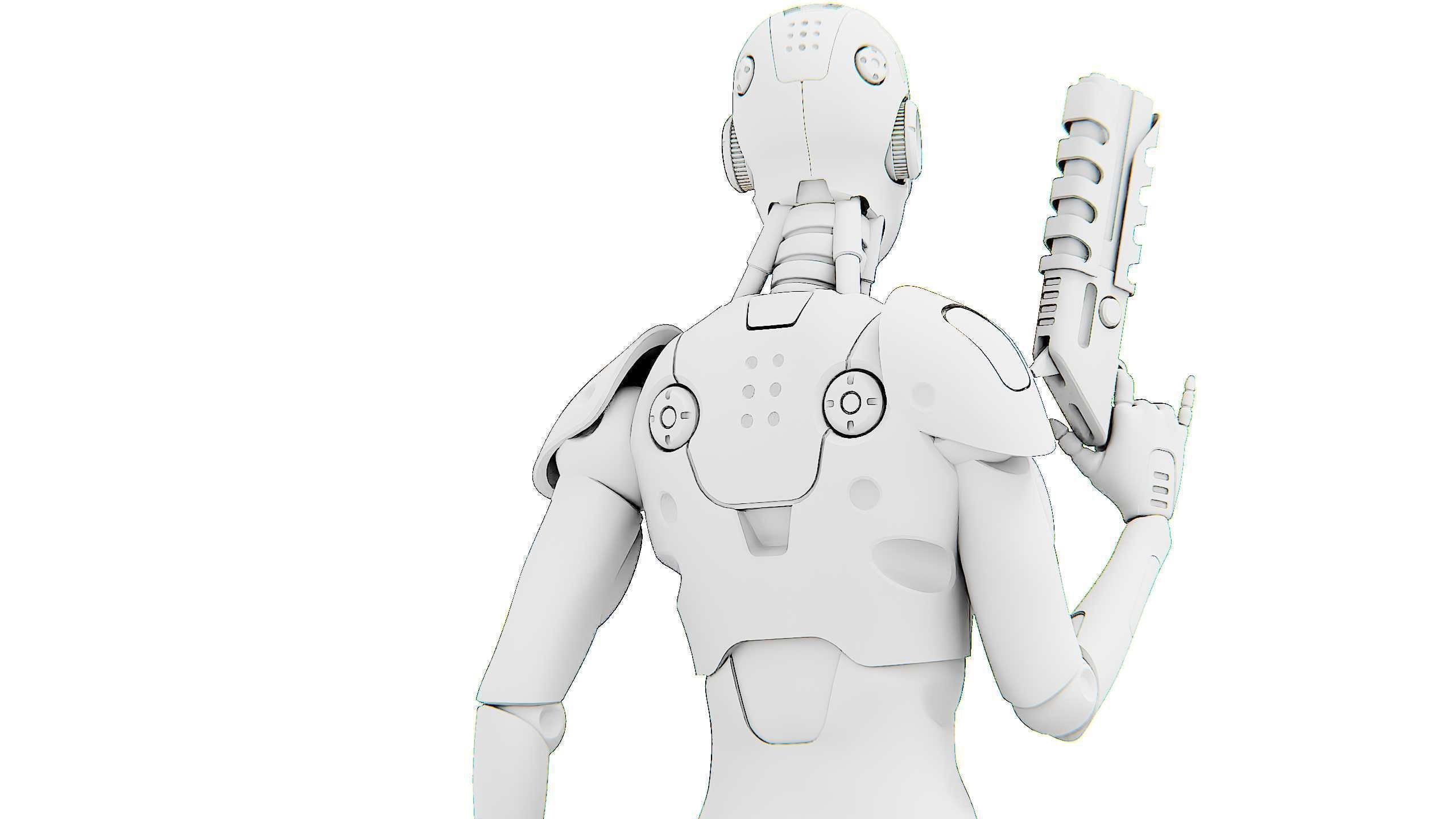 ANDROID GENESIS-X  Rigged for Unreal Engine - Unity - MIXAMO 3D model_35