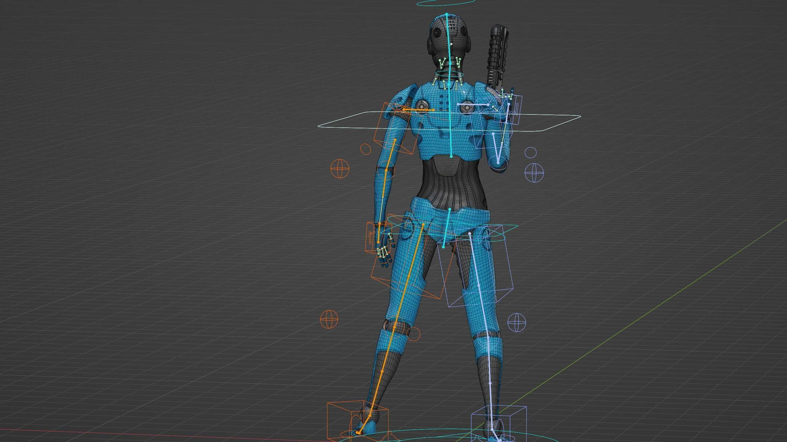 ANDROID GENESIS-X  Rigged for Unreal Engine - Unity - MIXAMO 3D model_38