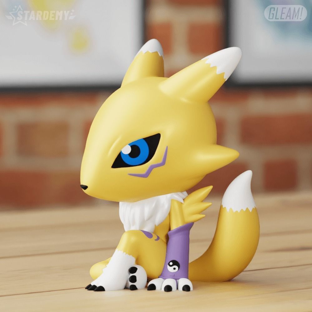 Renamon Chibi 2 models Digimon Tamers 3D print model_2