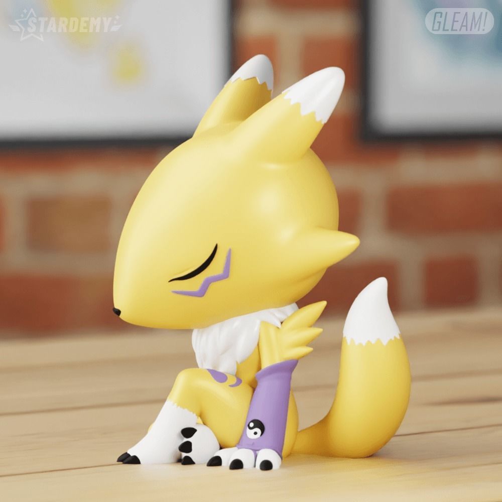 Renamon Chibi 2 models Digimon Tamers 3D print model_3