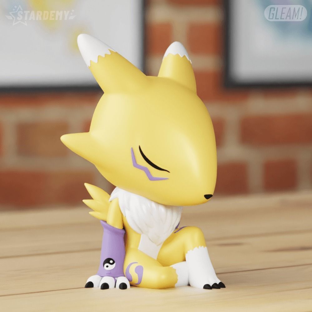 Renamon Chibi 2 models Digimon Tamers 3D print model_8