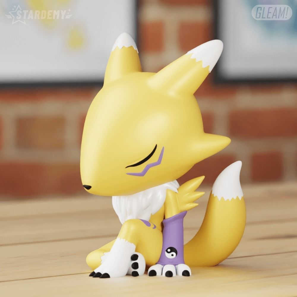 Renamon Chibi 2 models Digimon Tamers 3D print model_6