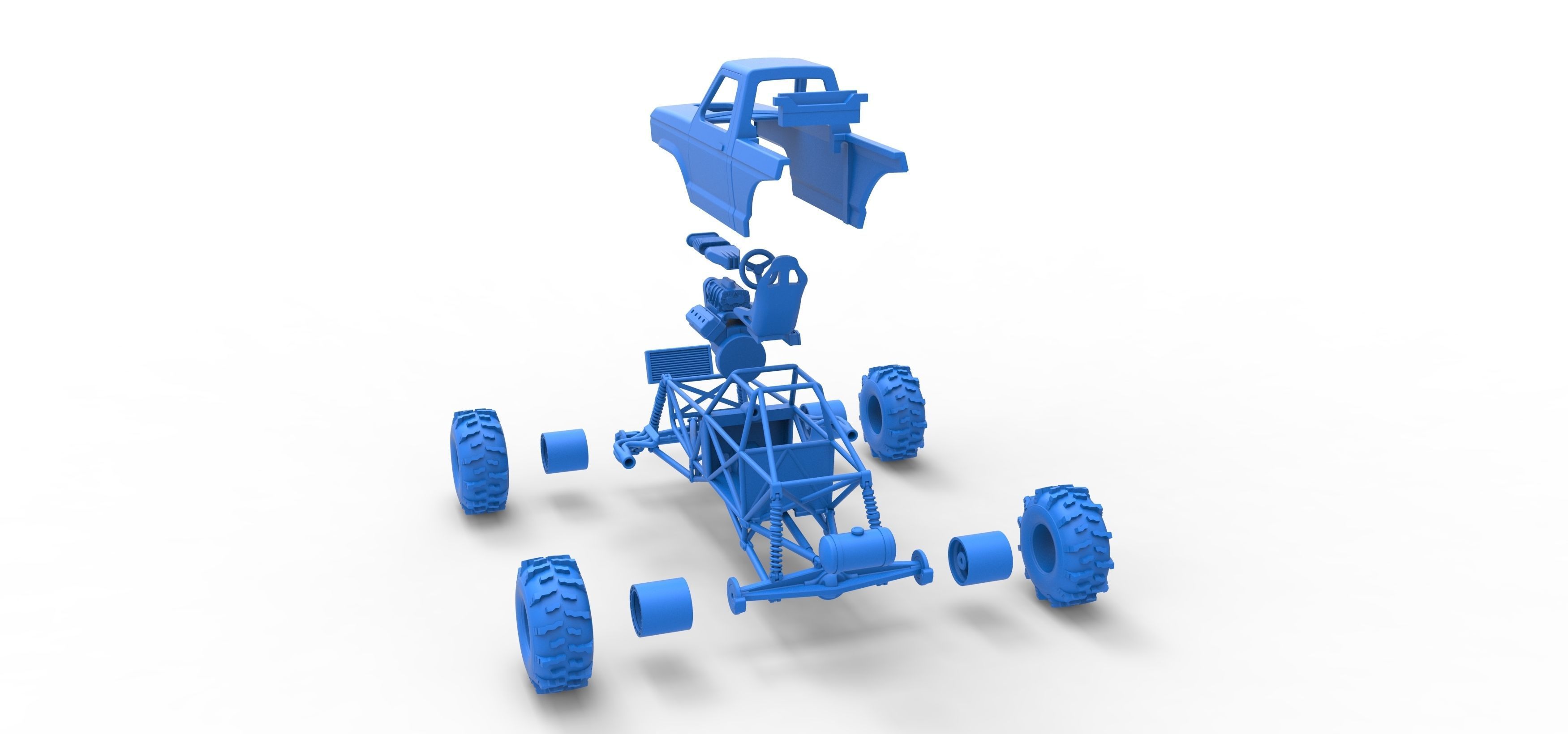 Mud dragster Version 4 Scale 1 to 25 3D print model_42