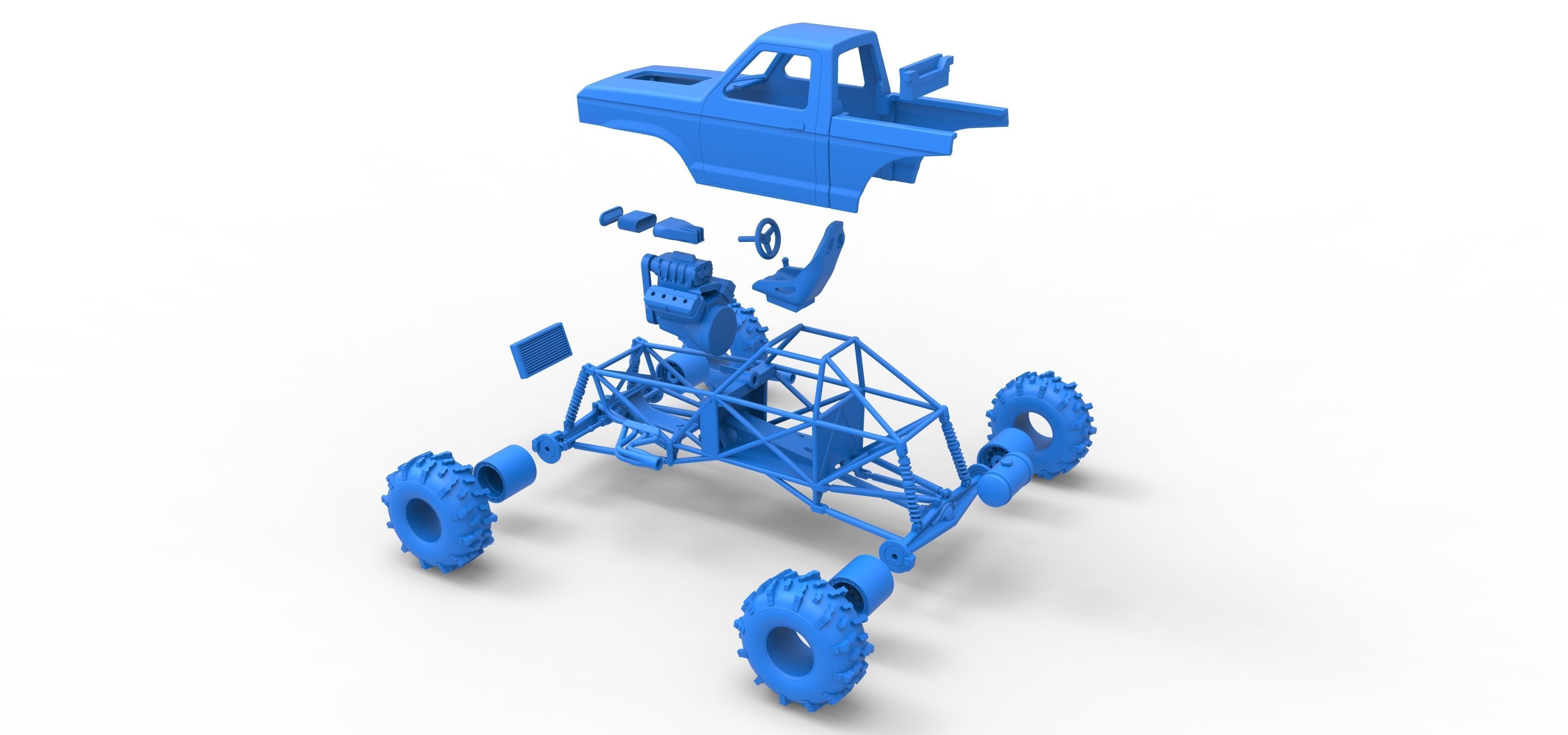 Mud dragster Version 4 Scale 1 to 25 3D print model_41