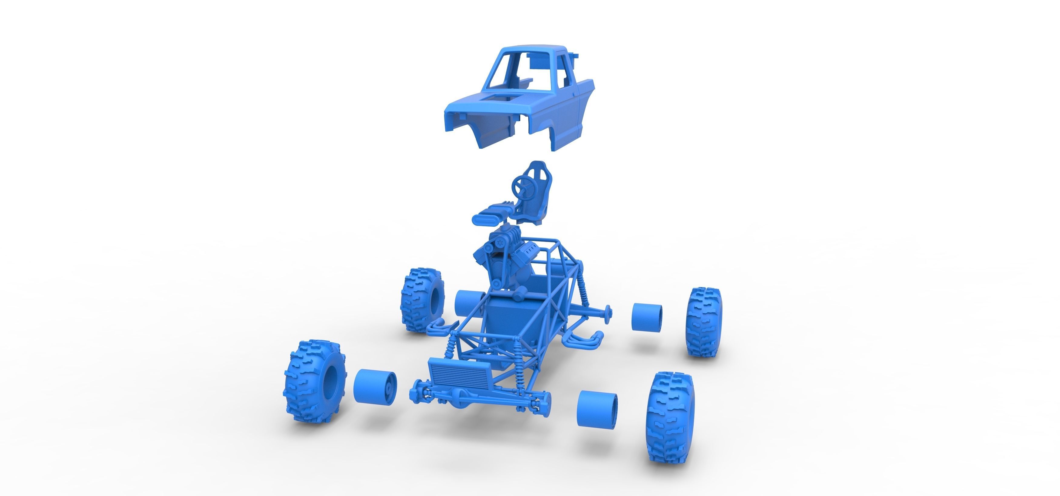 Mud dragster Version 4 Scale 1 to 25 3D print model_38