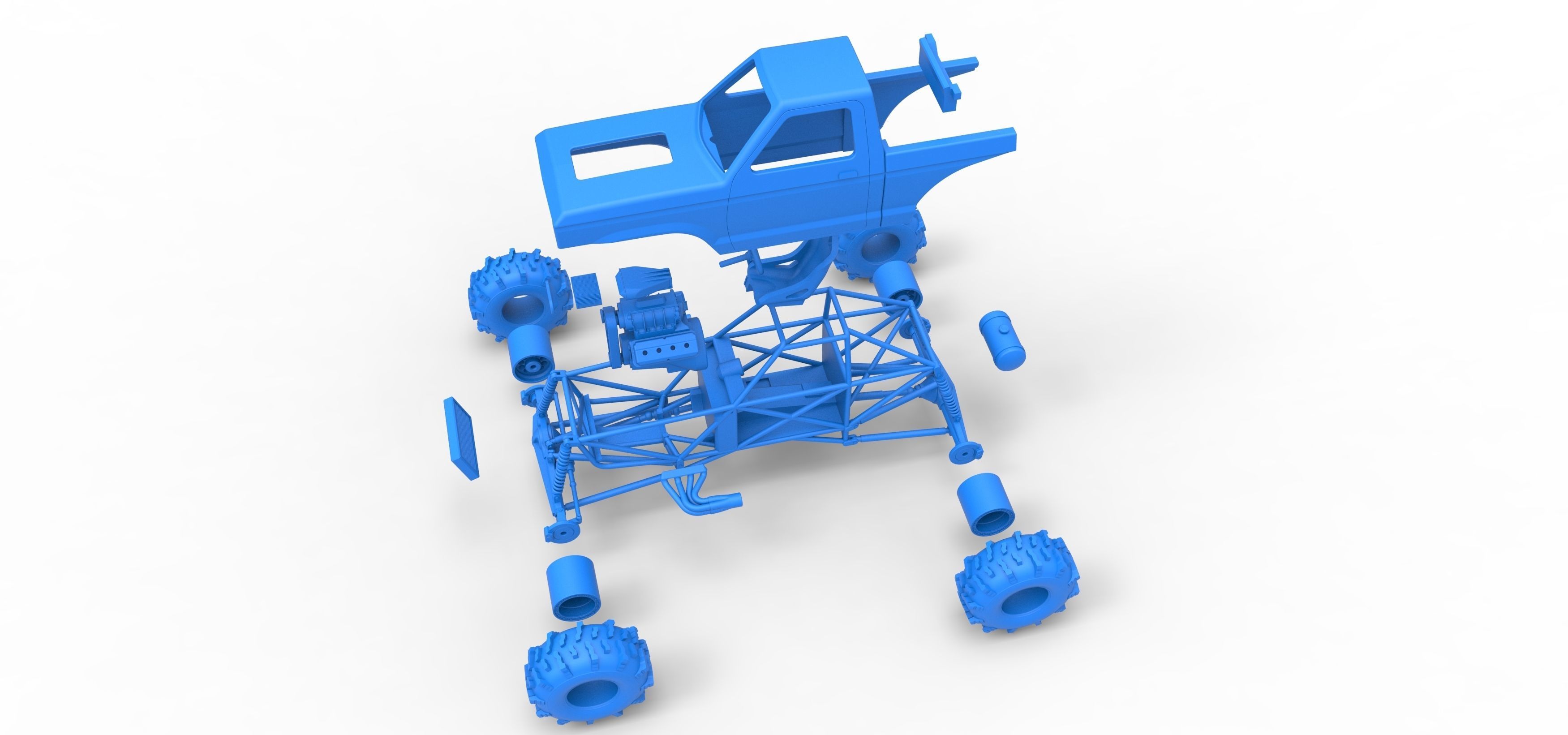 Mud dragster Version 4 Scale 1 to 25 3D print model_37