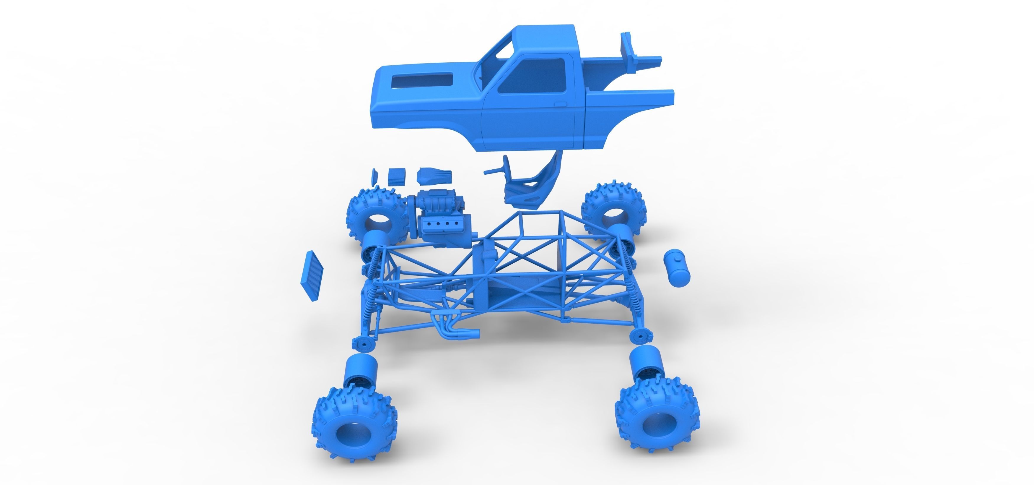 Mud dragster Version 4 Scale 1 to 25 3D print model_40