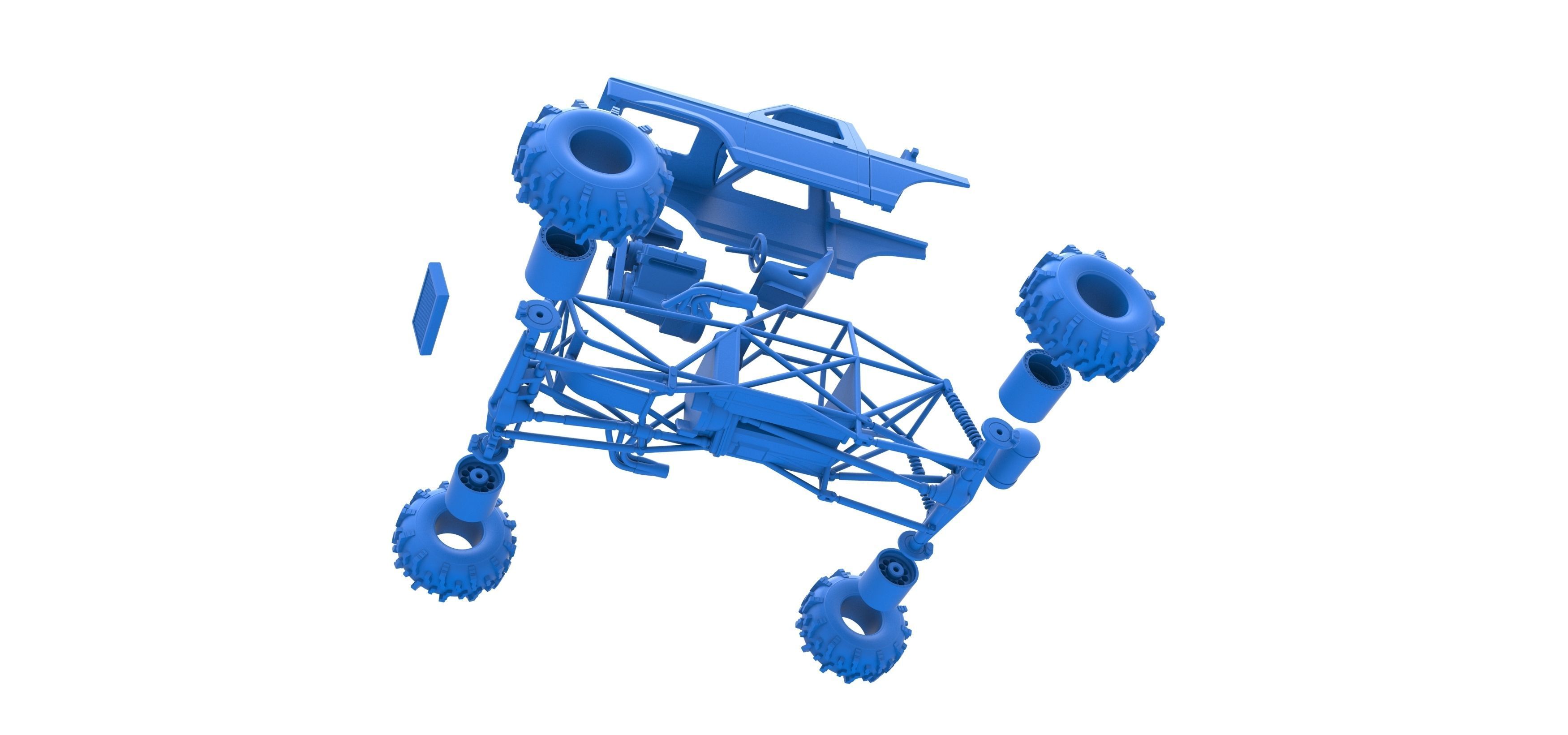 Mud dragster Version 4 Scale 1 to 25 3D print model_36