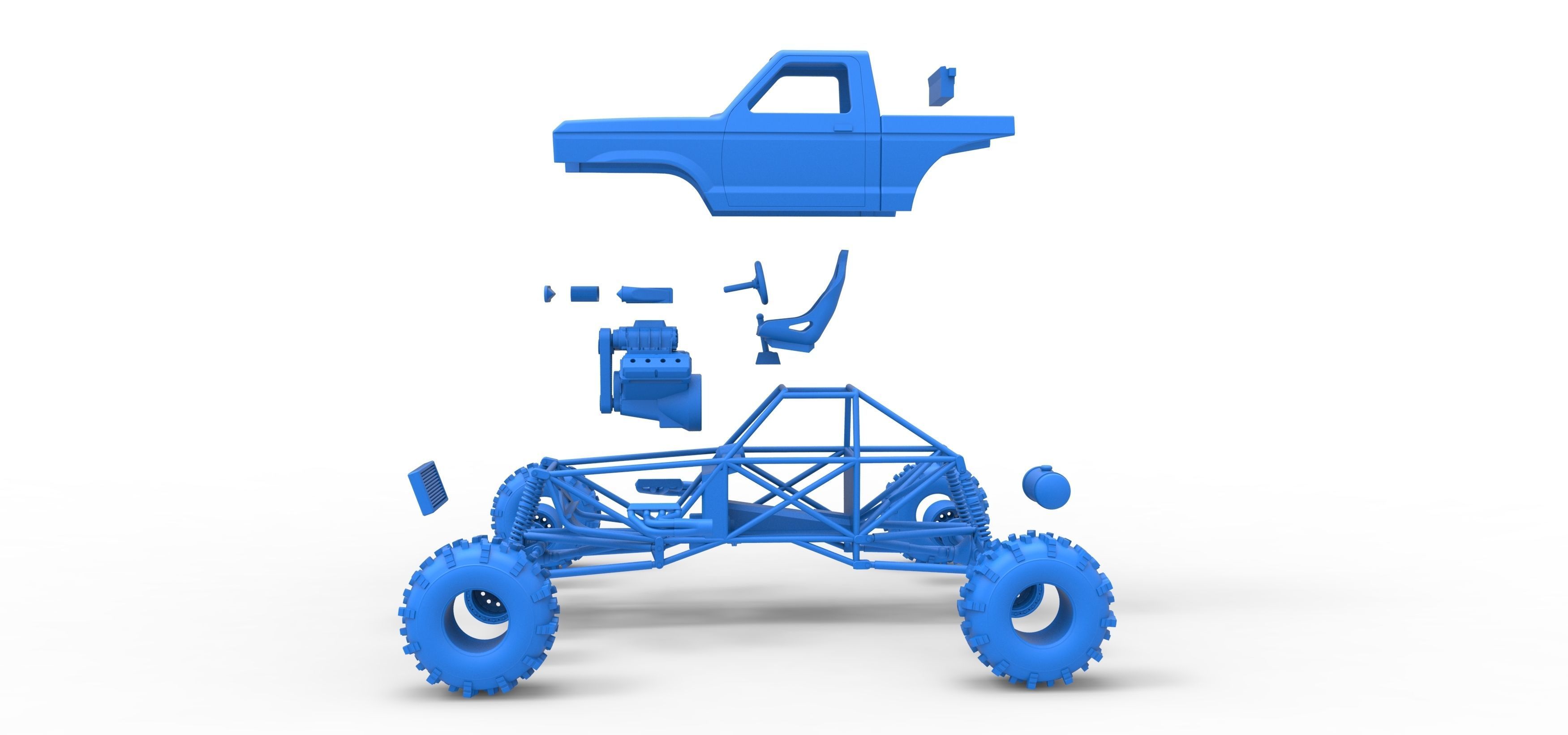 Mud dragster Version 4 Scale 1 to 25 3D print model_39