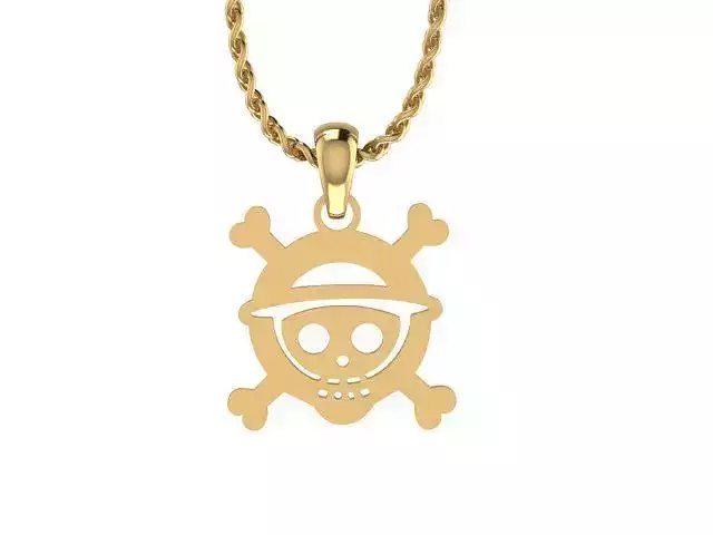 Pirate Skeleton Themed Necklace 3DM STL OBJ
