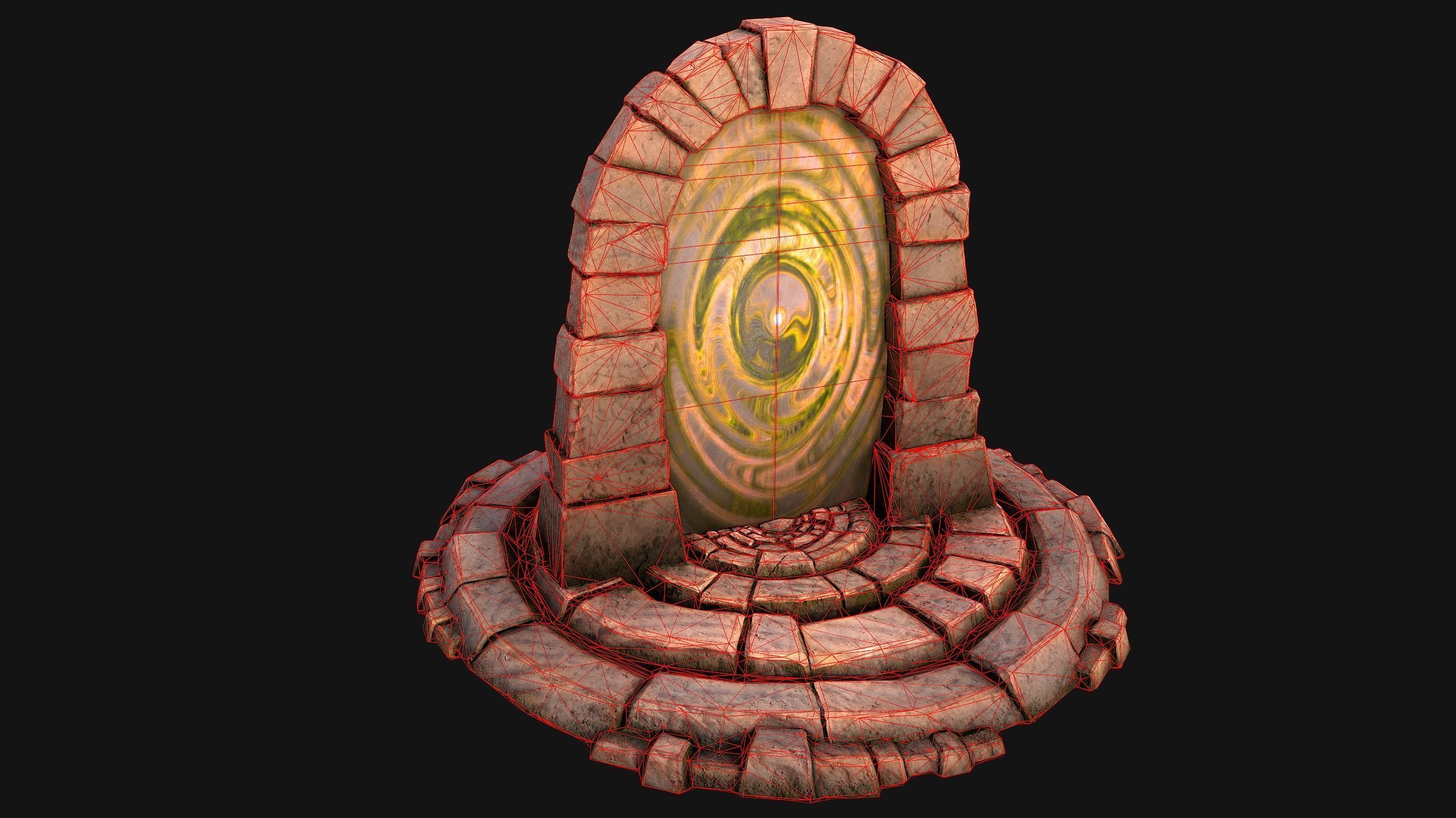 Teleport in the Desert of the Sands of Time for Unreal and Unity Low-poly 3D model_25