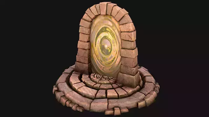 Teleport in the Desert of the Sands of Time for Unreal and Unity Low-poly 3D model