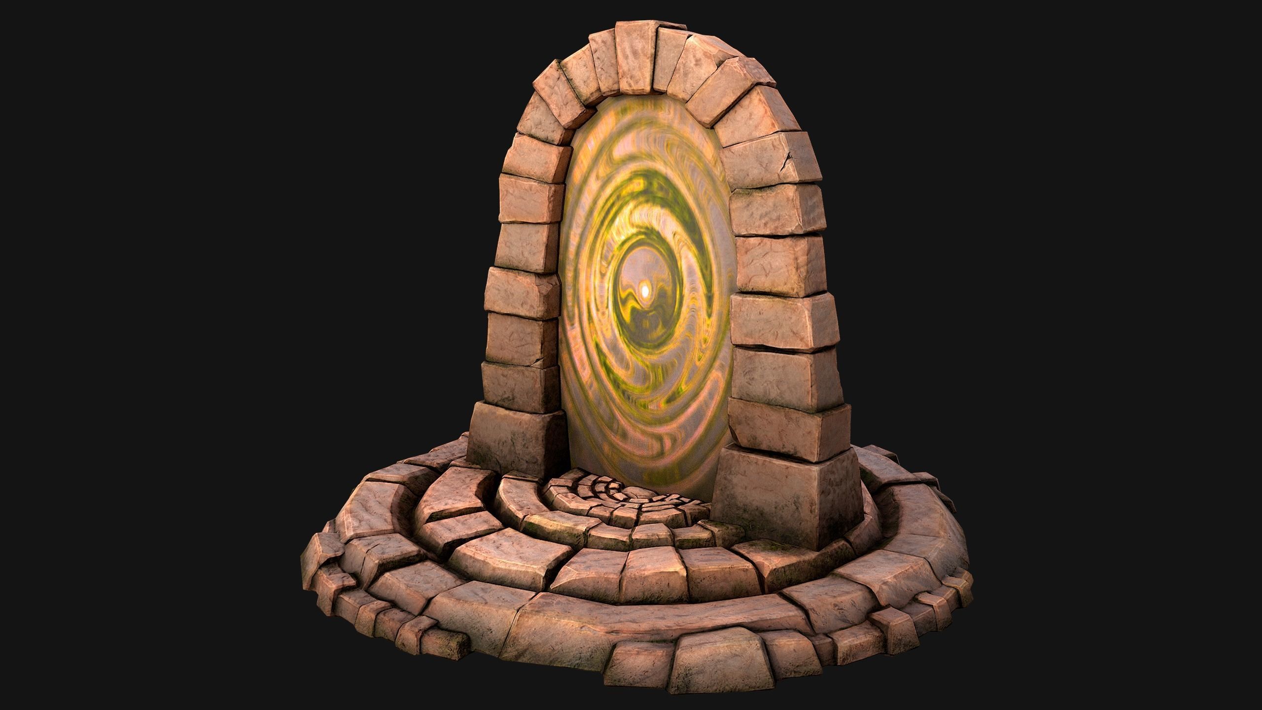 Teleport in the Desert of the Sands of Time for Unreal and Unity Low-poly 3D model_17