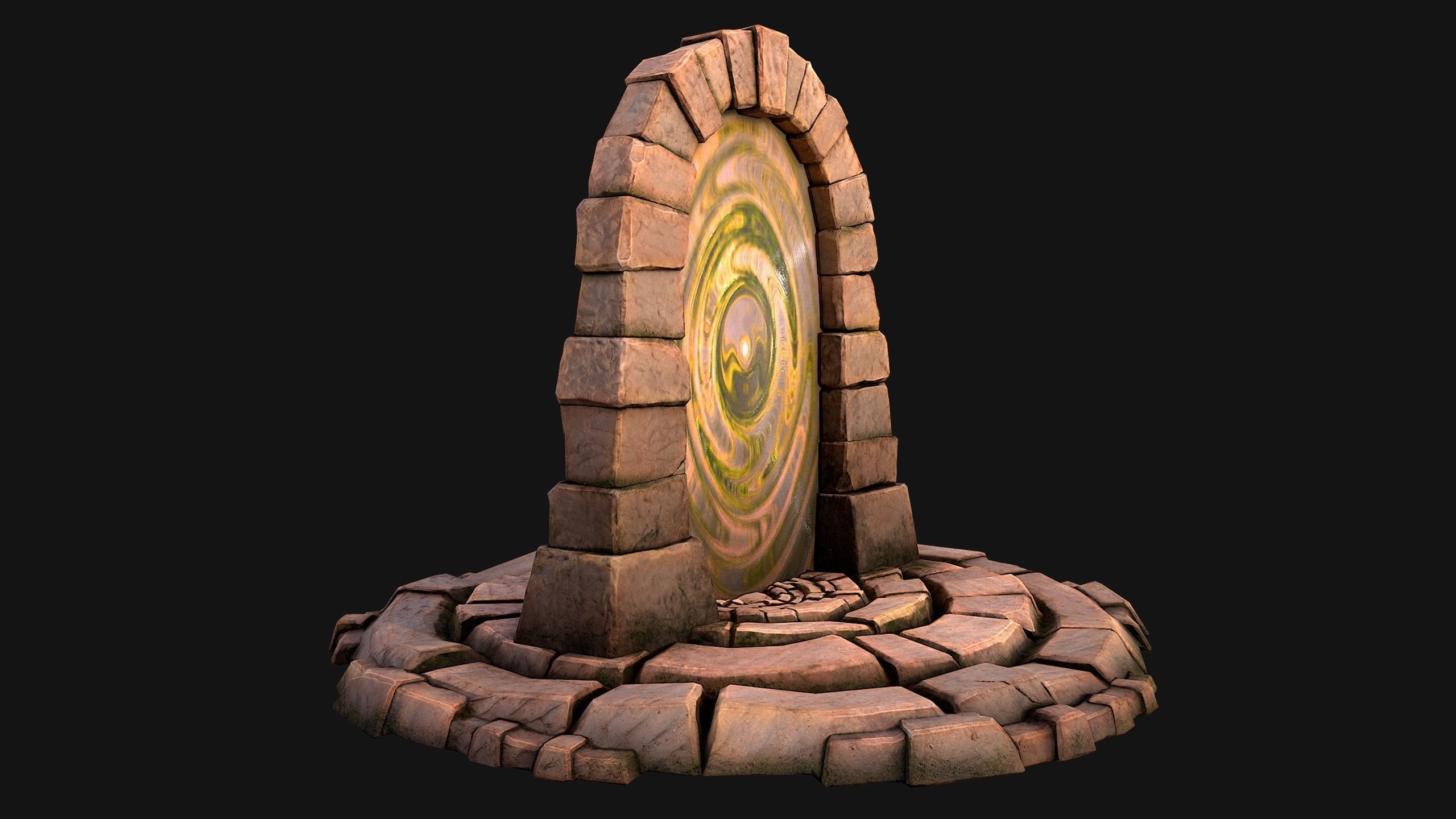 Teleport in the Desert of the Sands of Time for Unreal and Unity Low-poly 3D model_12