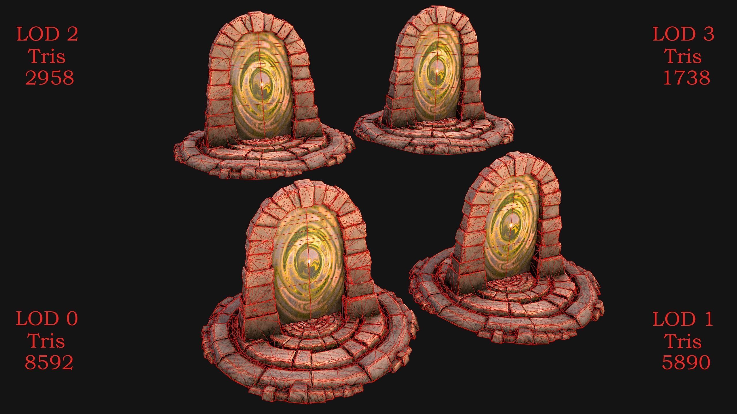 Teleport in the Desert of the Sands of Time for Unreal and Unity Low-poly 3D model_2