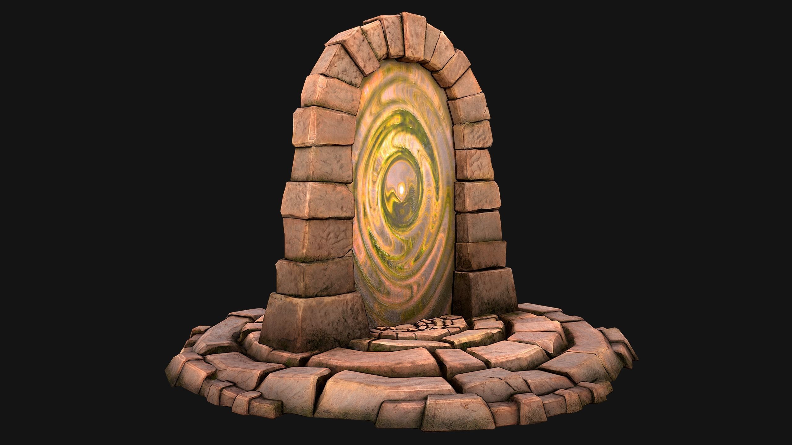 Teleport in the Desert of the Sands of Time for Unreal and Unity Low-poly 3D model_13