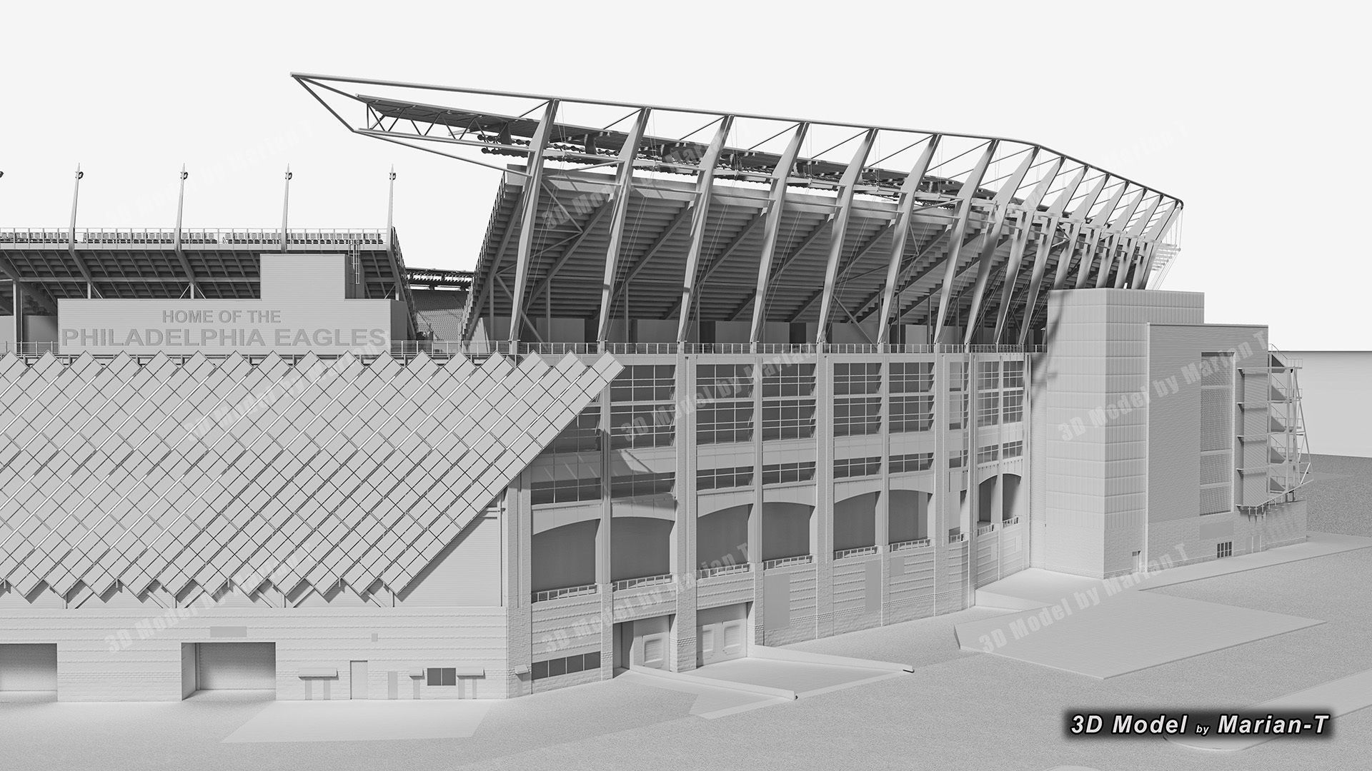 Lincoln Financial Field Stadium - Philadelphia USA  Low-poly 3D model_58