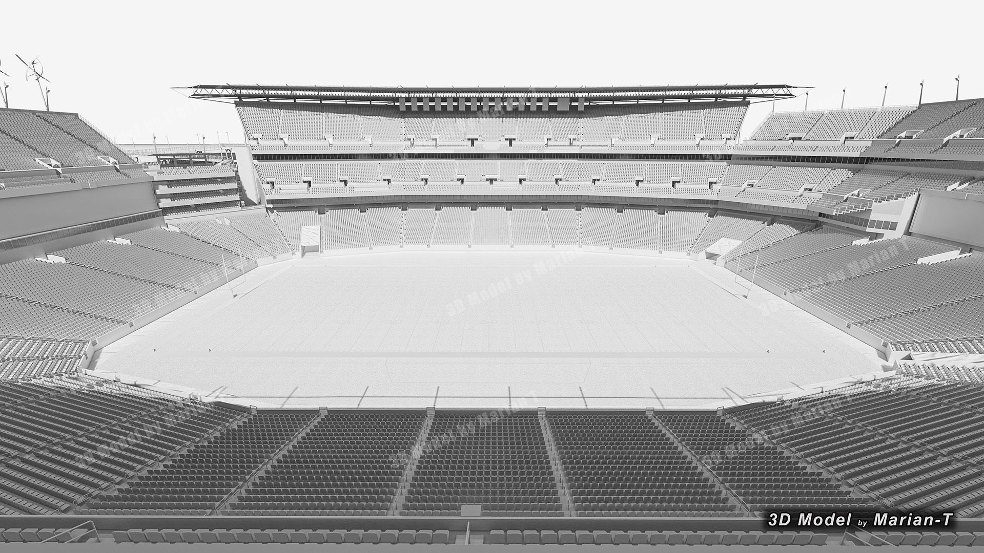 Lincoln Financial Field Stadium - Philadelphia USA  Low-poly 3D model_21