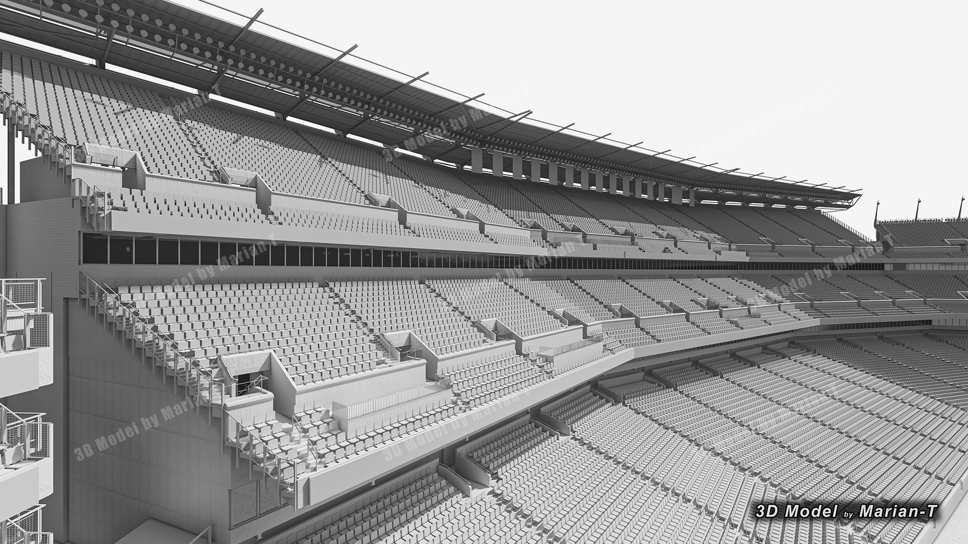 Lincoln Financial Field Stadium - Philadelphia USA  Low-poly 3D model_66