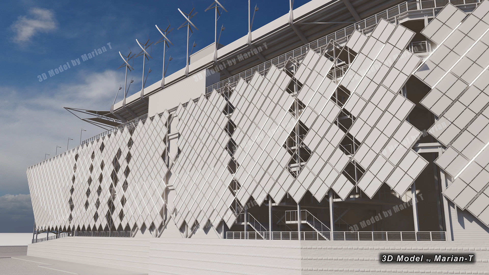 Lincoln Financial Field Stadium - Philadelphia USA  Low-poly 3D model_57