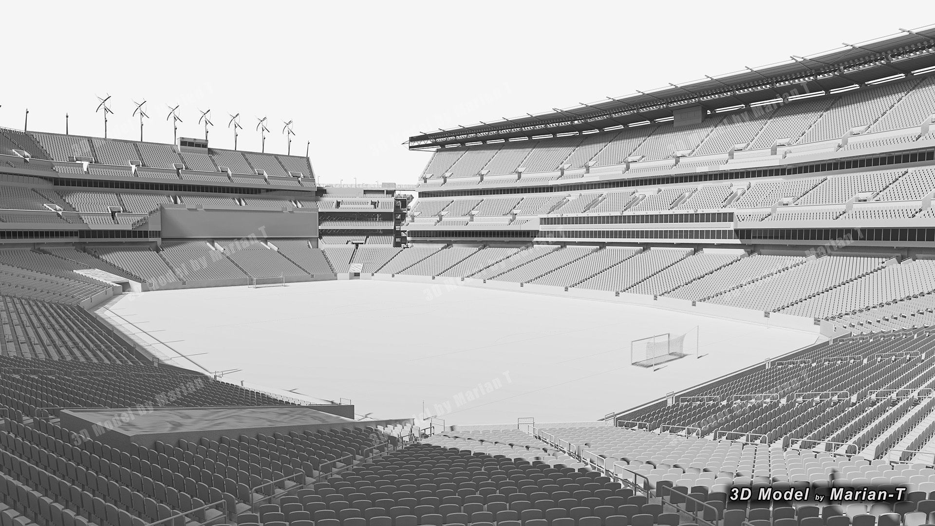 Lincoln Financial Field Stadium - Philadelphia USA  Low-poly 3D model_18