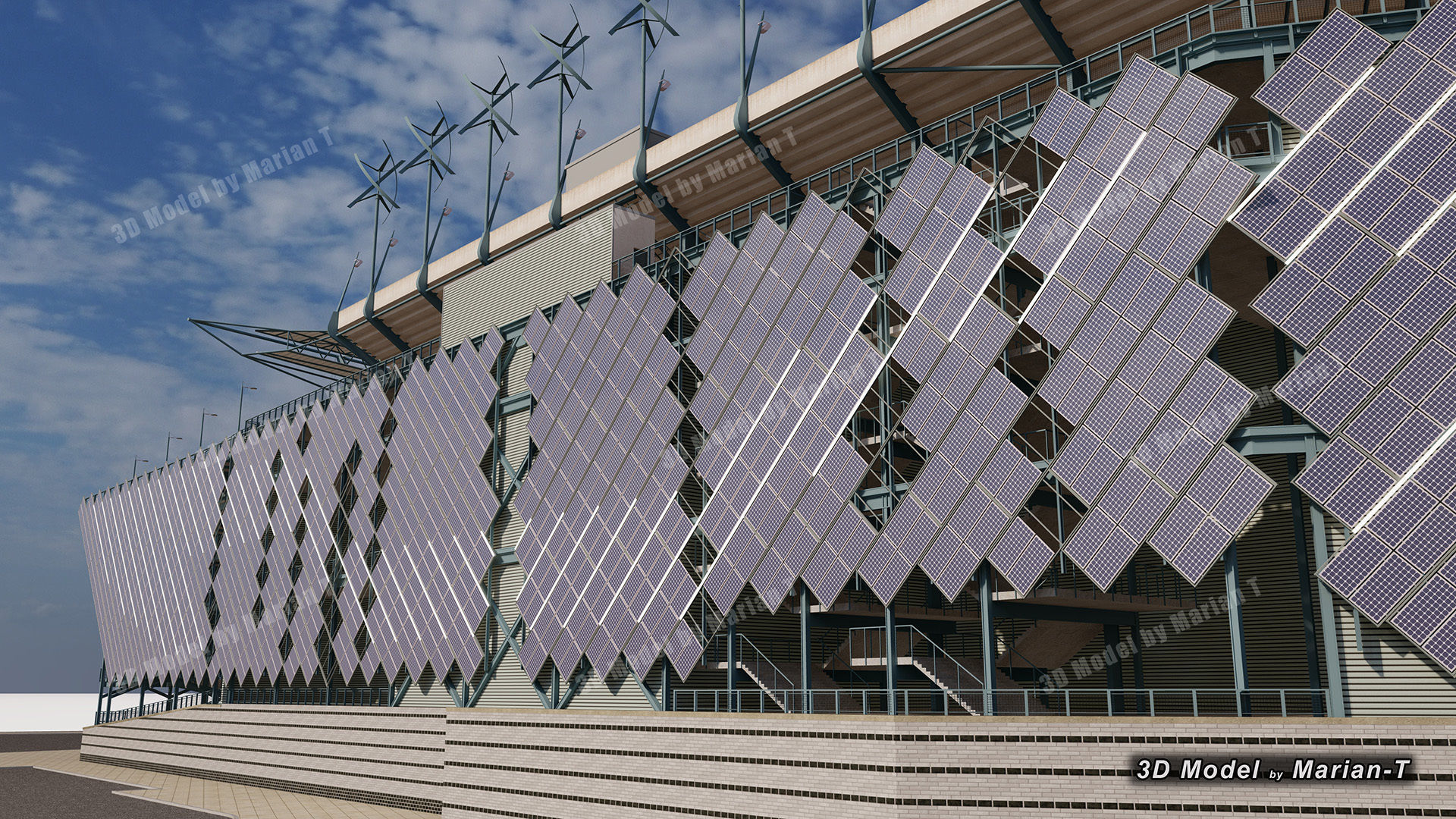 Lincoln Financial Field Stadium - Philadelphia USA  Low-poly 3D model_56
