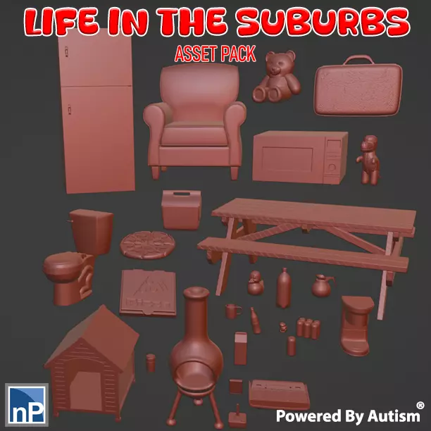 Life in the Suburbs Asset Pack 1 3D print model_0