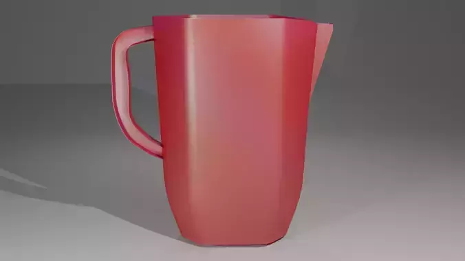 Red Plastic Jug 3D Model