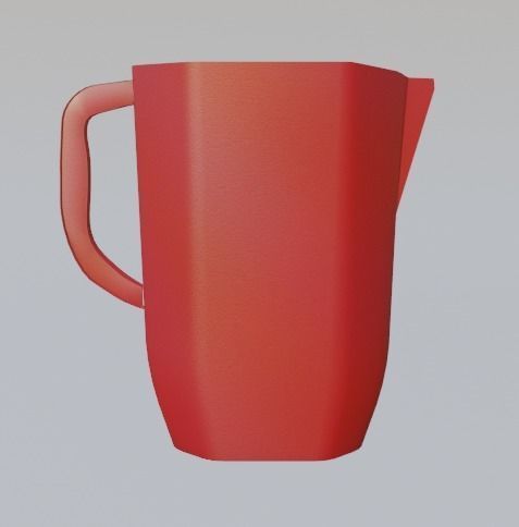 Red Plastic Jug 3D Model Free 3D model_1