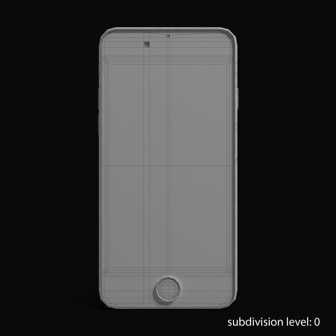 Apple iPhone 6 Gold Low-poly 3D model_30