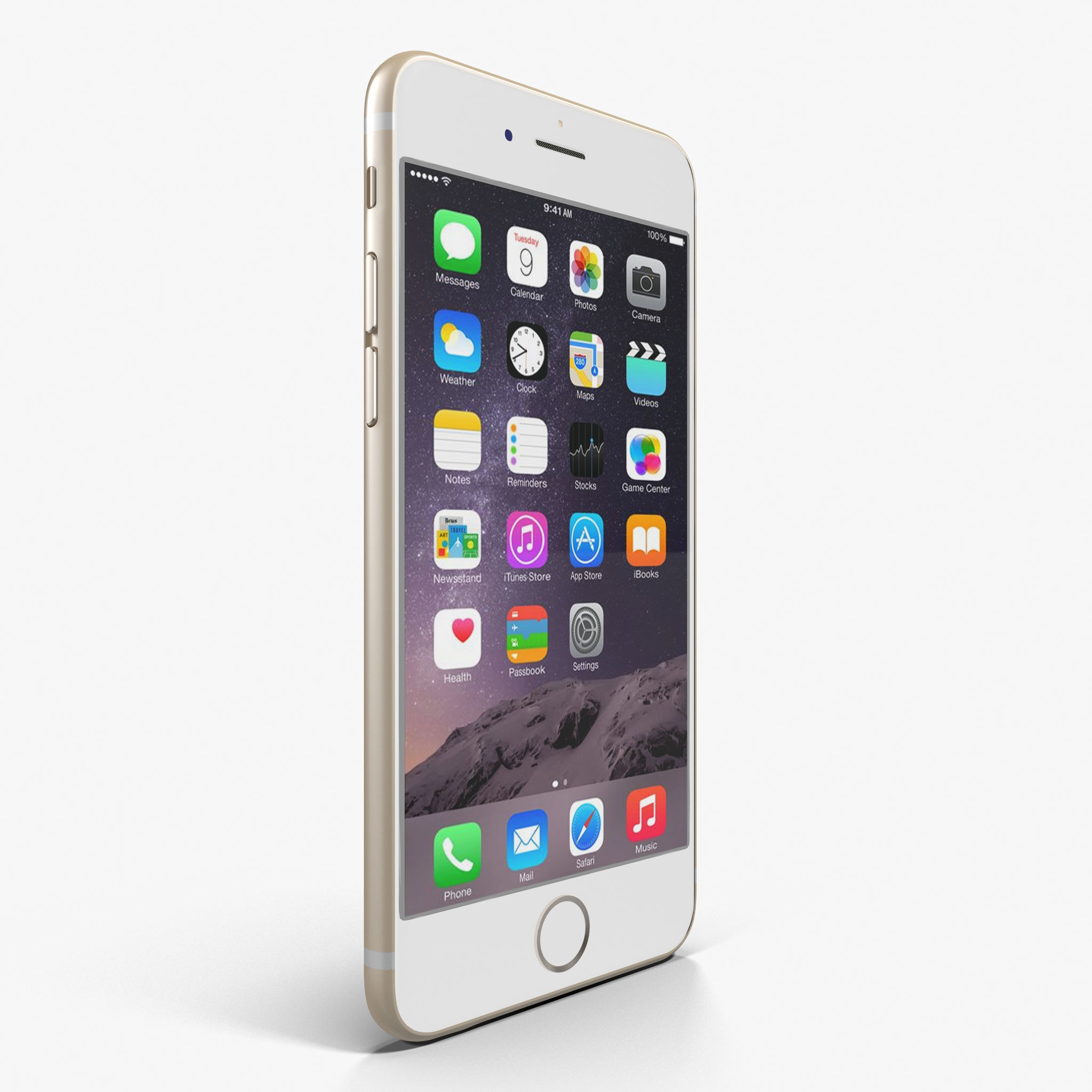 Apple iPhone 6 Gold Low-poly 3D model_5